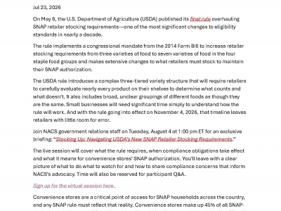 NACS Snap Benefit Virtual Session August 4th